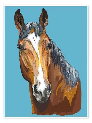 Horse on blue de Kidz Collection Editors Choice