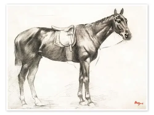 Horse With Saddle And Bridle de Edgar Degas Master Collection