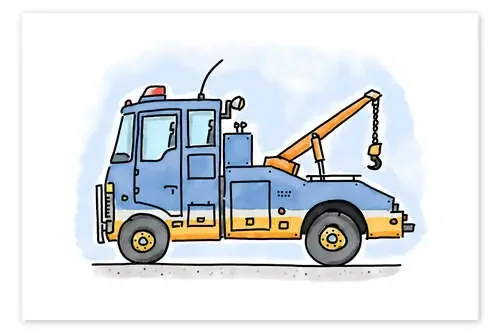Hugos tow truck de Hugos Illustrations