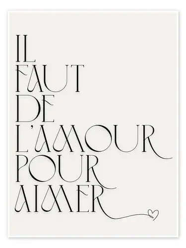 Il faut de l‘amour pour aimer de Typobox Editors Choice