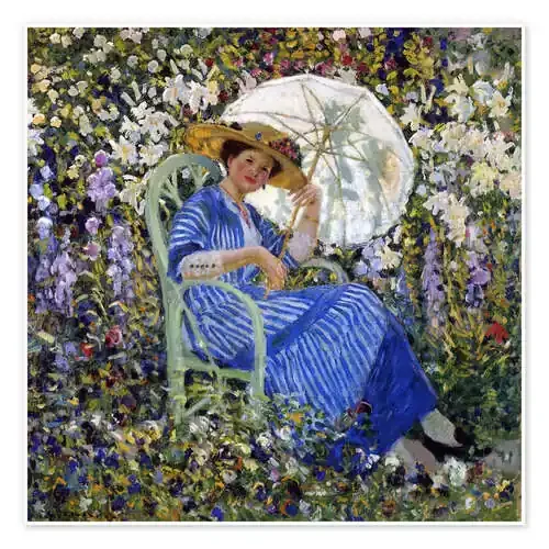In the Garden, 1911 de Frederick Carl Frieseke Bridgeman Images
