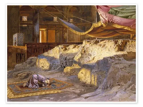 Inside the Dome of the Rock de Carl Friedrich Heinrich Werner Bridgeman Images