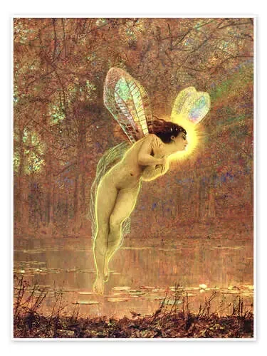Iris, detail of the fairy de John Atkinson Grimshaw Bridgeman Images