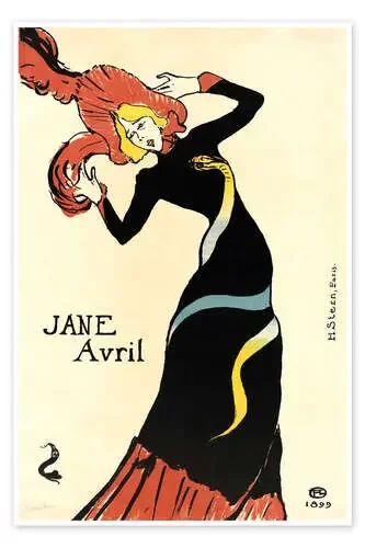 Jane Avril, 1899 de Henri de Toulouse-Lautrec Master Collection
