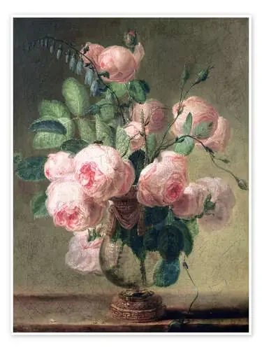 Jarrón de flores de Pierre Joseph Redouté Bridgeman Images