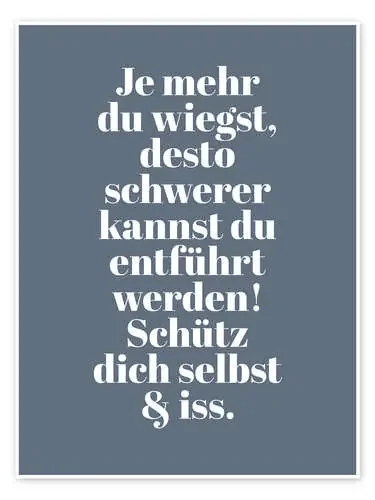Je mehr du wiegst I de Typobox Editors Choice