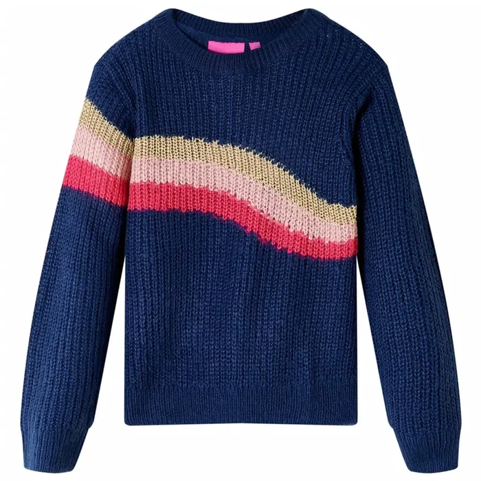 Jersey de punto infantil azul marino 128
