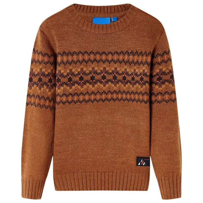 Jersey de punto infantil color coñac 116 (2)