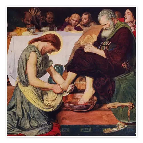 Jesus Christ Washing St Peter‘s Feet de Ford Madox Brown Bridgeman Images
