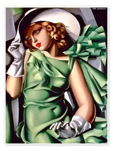 Joven con guantes de Tamara de Lempicka