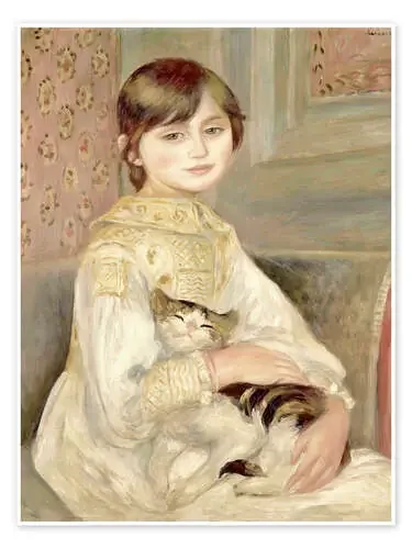 Julie Manet con gato de Pierre-Auguste Renoir Master Collection
