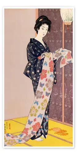 Junge Frau in einem Sommer-Kimono (Dai-oban tate-e). de Goyo Hashiguchi ARTOTHEK