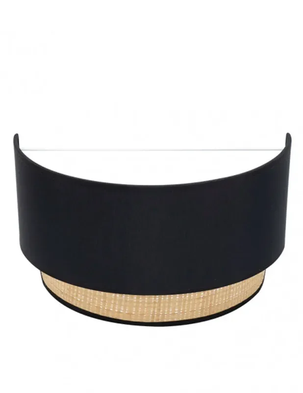 Kandy Aplique de Pared Natural y Negro Fabrilamp