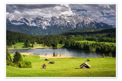 Karwendel mountains with lake in the Alps de Dennis Fischer