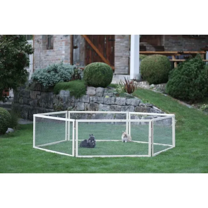 Kerbl Corral para mascotas al aire libre Vario madera marrón 84399