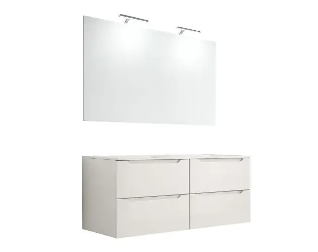 Kibath conjunto de baño victoria 120×45 cm blanco mate 2 cajones suspendido | Brico Depôt Bestseller