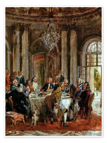 King Frederick II. Guests at Sanssouci de Adolph von Menzel akg-images