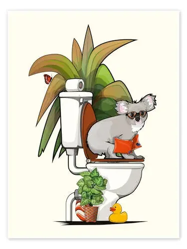 Koala Bear Sitting on the Toilet de Wyatt9