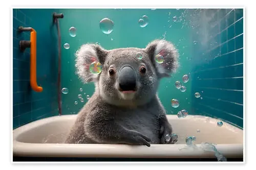 Koala in the Bath de Michael artefacti