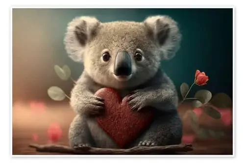 Koala with a Heart de Michael artefacti