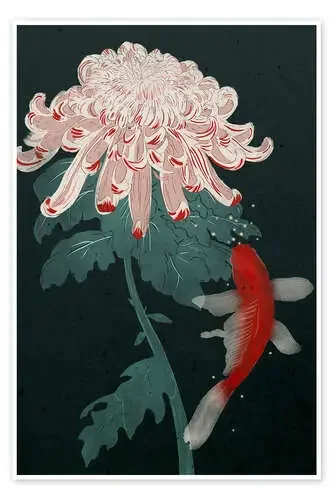 Koi and Chrysanthemum de Duong Tu Tran