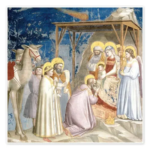 La adoración de los Reyes Magos de Giotto di Bondone akg-images