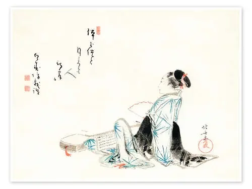 La belleza está esperando a su amante (japonés) de Katsushika Hokusai ARTOTHEK