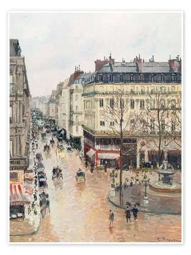 La calle Saint-Honoré por la tarde de Camille Pissarro Master Collection