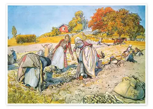La cosecha de la patata de Carl Larsson Master Collection