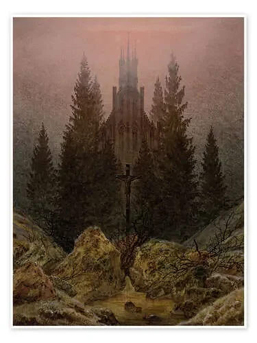 La cruz en el bosque de Caspar David Friedrich Master Collection