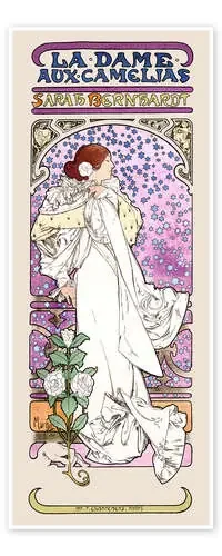 La Dame aux Camélias – Sarah Bernhardt de Alfons Mucha Master Collection