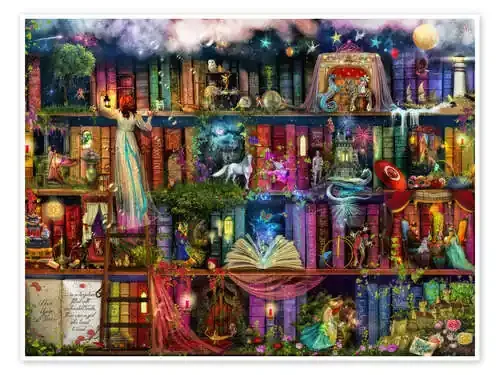La estantería de libros llena de cuentos de Aimee Stewart MGL Licensing