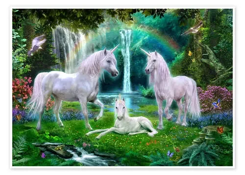 La familia de unicornios debajo del arcoíris de Jan Patrik Krasny MGL Licensing