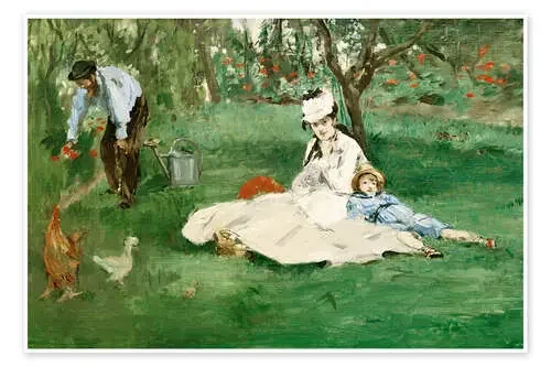 La familia Monet en el jardín. de Édouard Manet akg-images