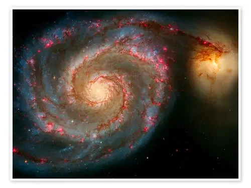 La galaxia Whirlpool (M51) y la Galaxy Companion de Don Hammond Design Pics