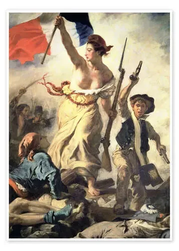 La Libertad guiando al pueblo (detalle) de Eugene Delacroix Bridgeman Images