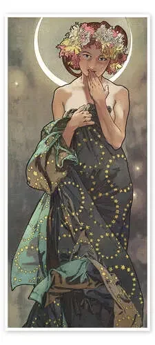 La Luna y las estrellas – La Luna de Alfons Mucha Master Collection