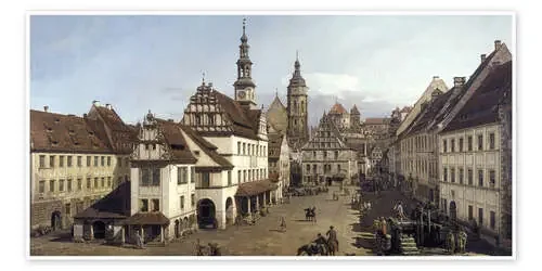 La plaza del mercado de pirna. de Bernardo Bellotto (Canaletto) ARTOTHEK