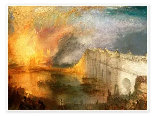 La quema de mansiones de Joseph Mallord William Turner Master Collection