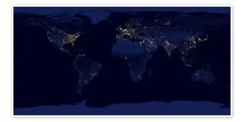 La Tierra por la noche de NASA Science Photo Library
