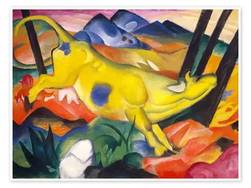 La vaca amarilla de Franz Marc Master Collection