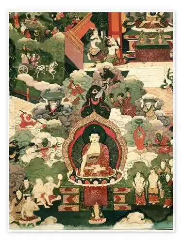 La vida del Buda Sakymuni. de Tibetan School Bridgeman Images