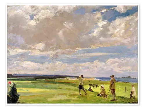 Lady Astor jugando al golf en North Berwick de Sir John Lavery Bridgeman Images