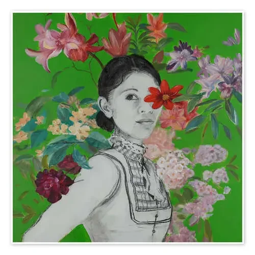 Lady Florals I de Sandra Iafrate World Art Group