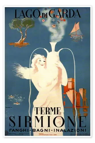 Lago di Garda, Sirmione, Italia de Vintage Travel Collection