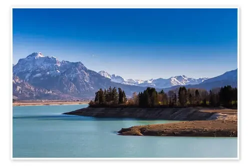 Lake in Bavaria with Alps de Michael Helmer