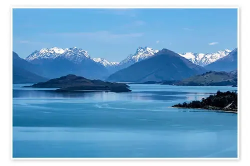 Lake Wakatipu, View direction Glenorchy (New Zealand) de Christian Müringer