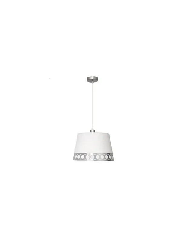 Lámpara Colgante Blanco y Plata