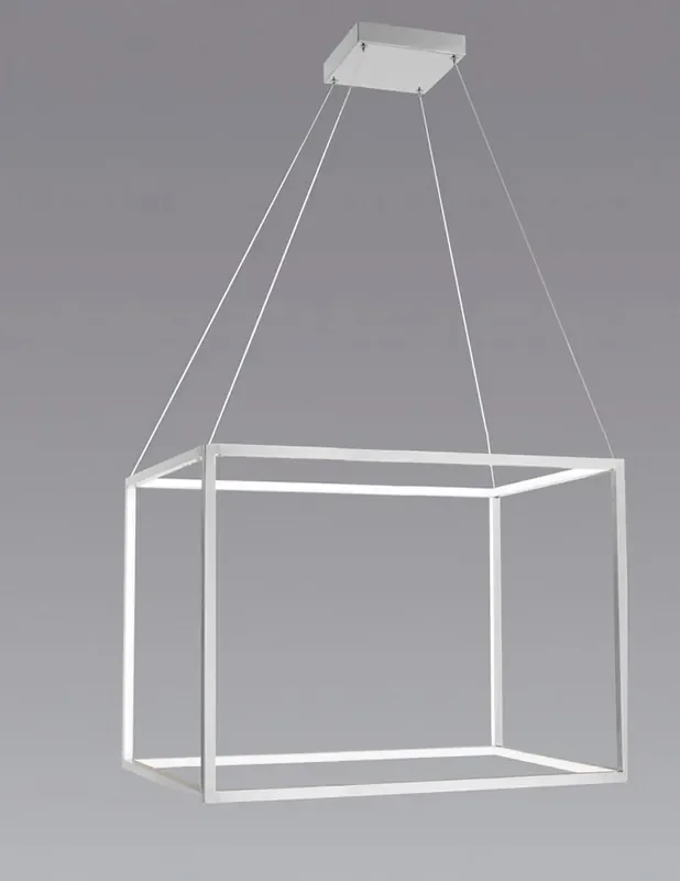 Lámpara Colgante Led Cubo Blanco