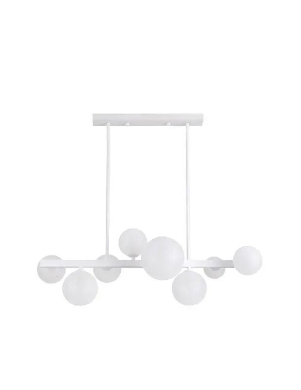 Lámpara Colgante Tulipas Cristal 8 Luces
